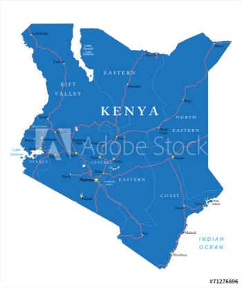 Bild på Kenya map
